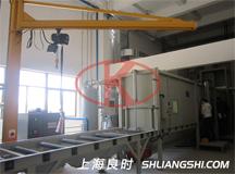 上海良时为客户研制镀膜线挡板自动手动喷砂机